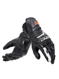 Rękawice motocyklowe damskie Dainese Carbon 4 długie czarno-białe