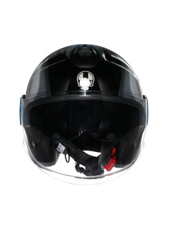 Kask otwarty AGV Eteres Levanto czarno-srebrno-niebieski
