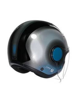 Kask otwarty AGV Eteres Levanto czarno-srebrno-niebieski