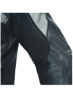 Kurtka motocyklowa skórzana Dainese Racing 4 perforowana czarno-szara