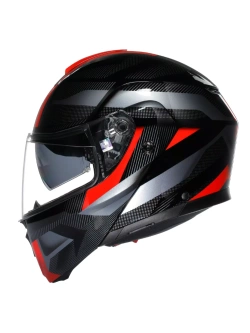 Kask szczękowy AGV Streetmodular Ledro czarno-czerwony