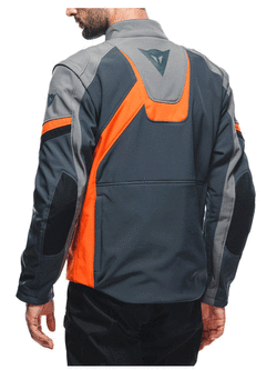Kurtka motocyklowa tekstylna Dainese Ranch Tex szaro-pomarańczowa