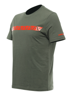Koszulka Dainese Stripes zielono-czerwona