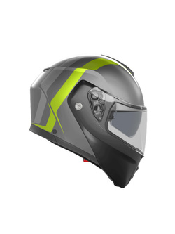 Kask szczękowy AGV Streetmodular Resia szaro-czarno-żółty matowy