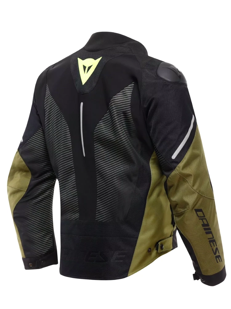Kurtka motocyklowa tekstylna Dainese Super Sprint D-Dry czarno-zielona-fluo