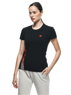Koszulka damska Dainese Logo czarno-czerwona