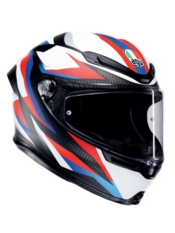 Kask integralny AGV K6 S Timewarp czarno-czerwono-niebieski matowy