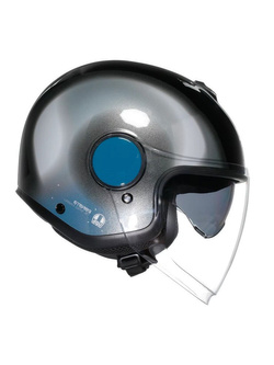 Kask otwarty AGV Eteres Levanto czarno-srebrno-niebieski