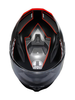Kask integralny AGV K7 Kyber czarno-czerwony matowy