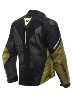 Kurtka motocyklowa tekstylna Dainese Super Sprint D-Dry czarno-zielona-fluo