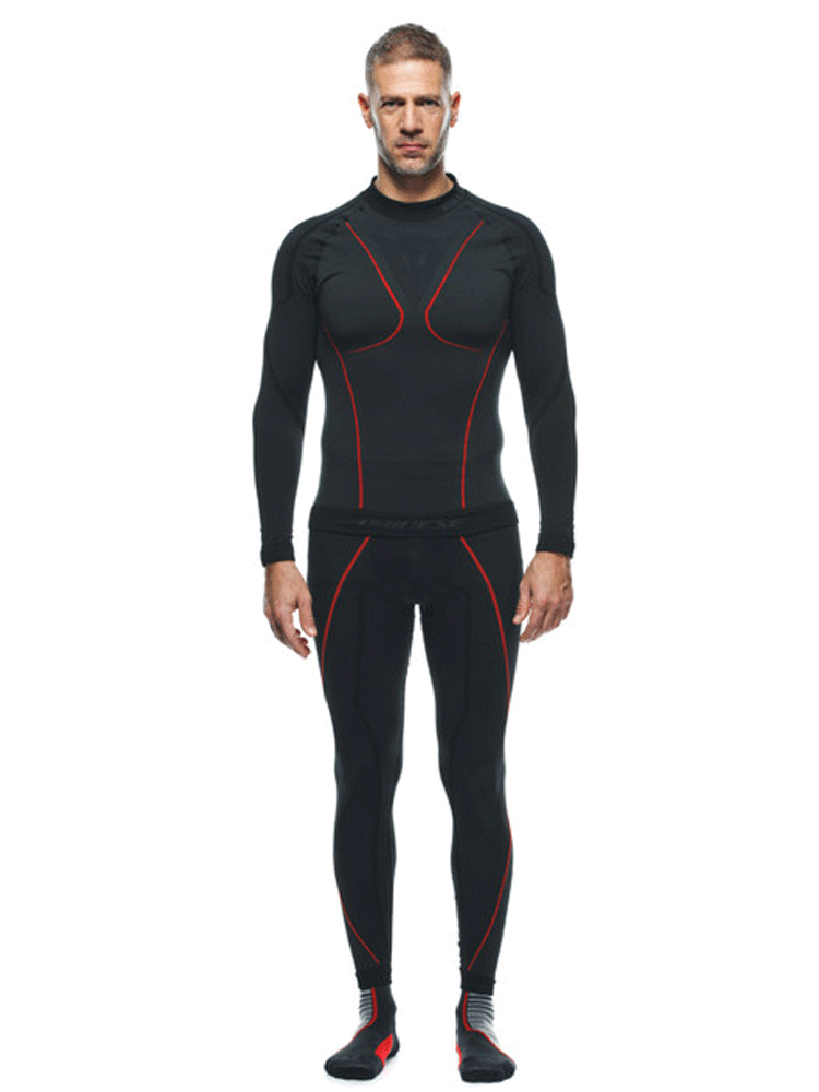 Koszulka termoaktywna Dainese Thermo czarno-czerwona