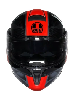 Kask szczękowy AGV Streetmodular Ledro czarno-czerwony