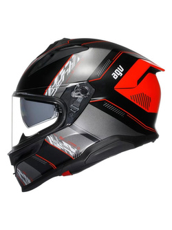 Kask integralny AGV K7 Kyber czarno-czerwony matowy