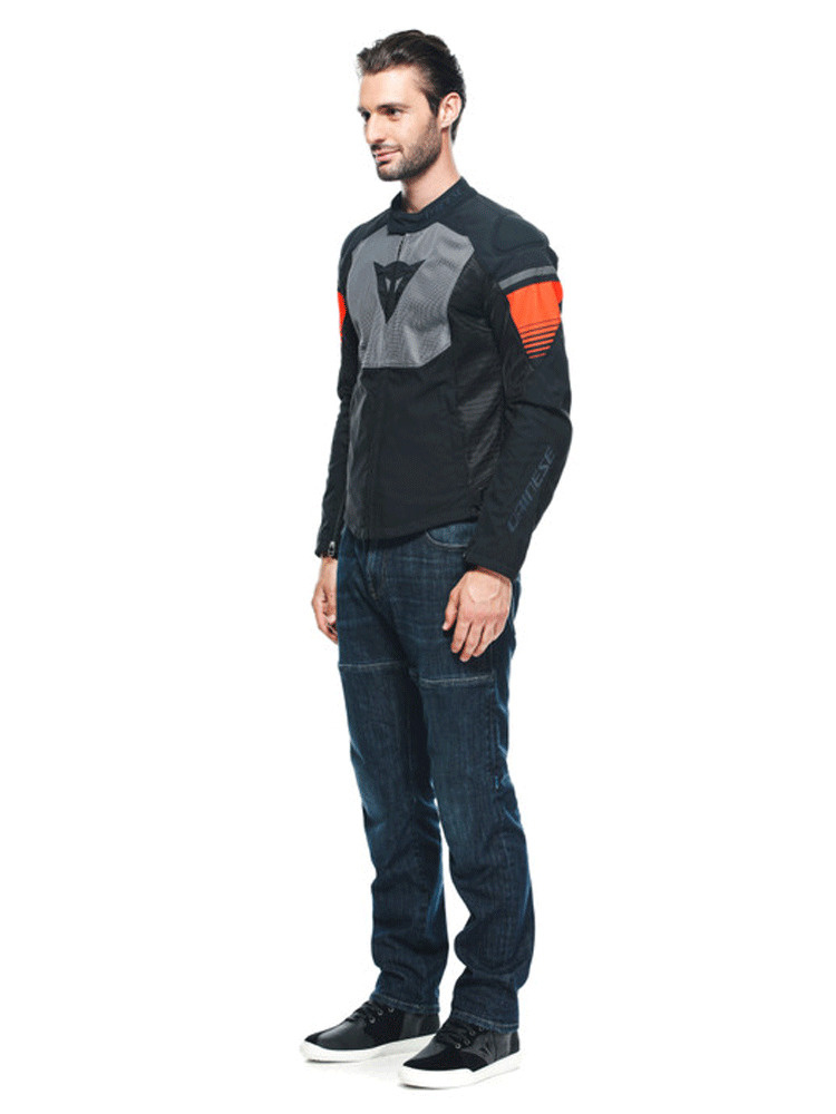 Kurtka motocyklowa tekstylna Dainese Air Fast Tex czarno-szaro-czerwona
