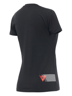 Koszulka damska Dainese Logo czarno-czerwona