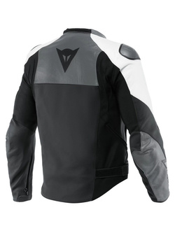 Kurtka motocyklowa skórzana Dainese Sportiva czarno-szaro-biała