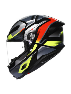 Kask integralny AGV K6 S Erazer czarno-czerwono-żółty