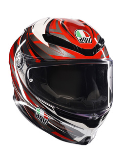 Kask integralny AGV K6 S Reeval biało-czerwono-szary
