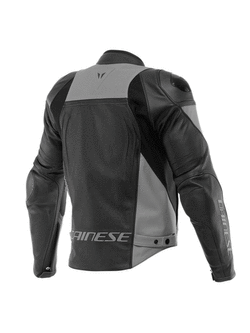 Kurtka motocyklowa skórzana Dainese Racing 4 perforowana czarno-szara