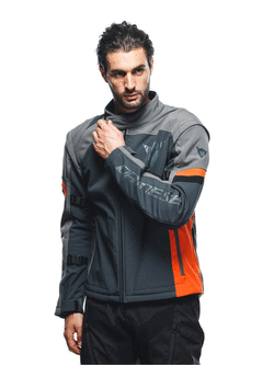 Kurtka motocyklowa tekstylna Dainese Ranch Tex szaro-pomarańczowa