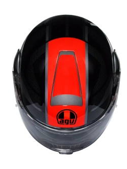 Kask szczękowy AGV Streetmodular Ledro czarno-czerwony