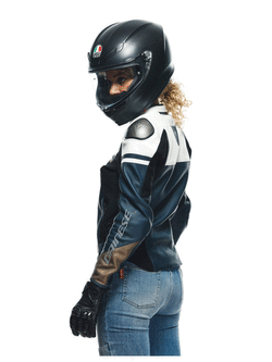 Kurtka motocyklowa damska skórzana Dainese Rapida niebiesko-czarno-biała