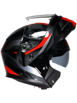 Kask szczękowy AGV Streetmodular Ledro czarno-czerwony