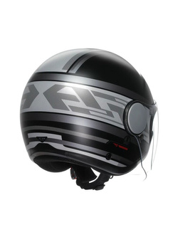 Kask otwarty AGV Eteres History czarno-biało-czerwony matowy