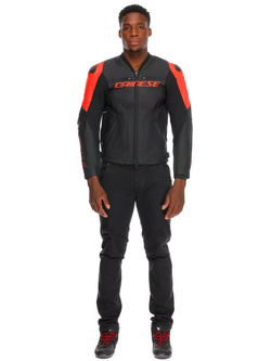 Kurtka motocyklowa skórzana Dainese Racing 5 czarno-czerwona