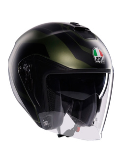 Kask otwarty AGV Irides Sakai zielono-czarny matowy