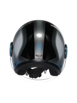 Kask otwarty AGV Eteres Levanto czarno-srebrno-niebieski