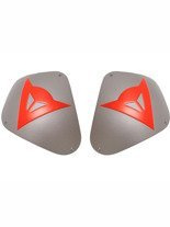 Zestaw aluminiowych płytek naramiennych Dainese Sport szaro-czerwone fluo