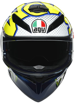 Kask integralny AGV K3 SV Bubble niebiesko-biało-żółty