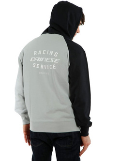 Bluza Dainese Racing Service Full-Zip Hoodie szaro-czarna