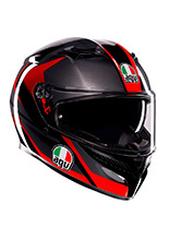 Kask integralny AGV K3 Striga czarno-szaro-czerwony