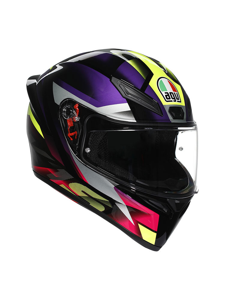 Kask integralny AGV K1 S Fastlap czarno-fioletowo-różowy