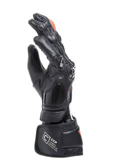 Rękawice motocyklowe damskie Dainese Carbon 4 długie czarno-biało-czerwone