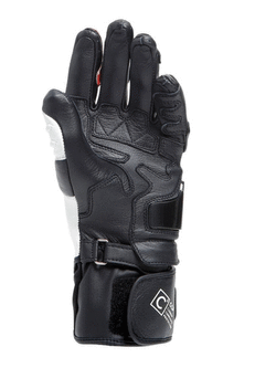 Rękawice motocyklowe damskie Dainese Carbon 4 długie czarno-biało-czerwone