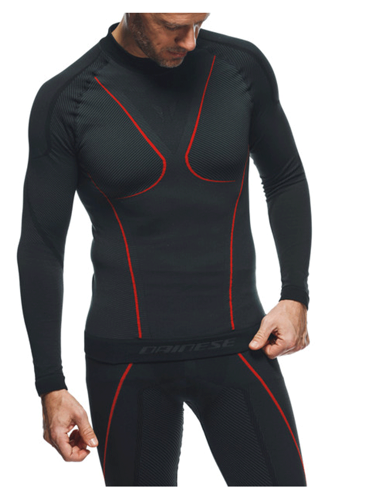 Koszulka termoaktywna Dainese Thermo czarno-czerwona