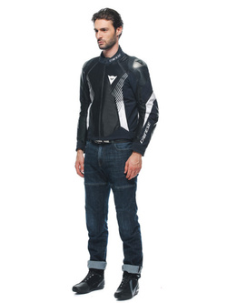 Kurtka motocyklowa tekstylna Dainese Super Rider 2 Absoluteshell czarno-biała