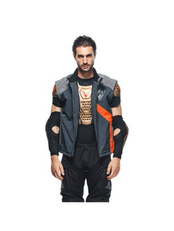 Kurtka motocyklowa tekstylna Dainese Ranch Tex szaro-pomarańczowa