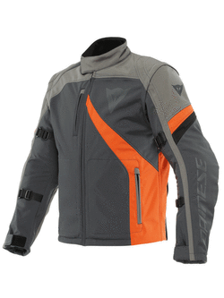 Kurtka motocyklowa tekstylna Dainese Ranch Tex szaro-pomarańczowa