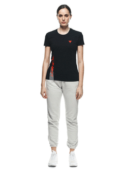Koszulka damska Dainese Logo czarno-czerwona