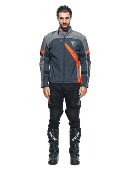 Kurtka motocyklowa tekstylna Dainese Ranch Tex szaro-pomarańczowa