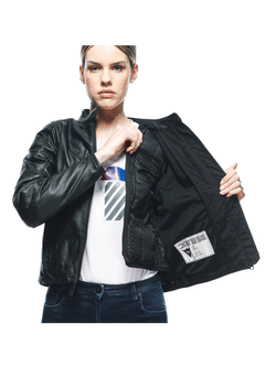 Kurtka motocyklowa skórzana damska Dainese Electra czarna