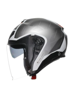 Kask otwarty AGV Irides Trieste czarno-biało-czerwony matowy