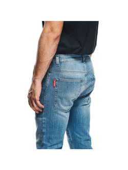 Jeansy motocyklowe Dainese Denim Stone Slim Tex niebieskie