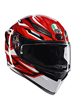 Kask integralny AGV K1 S Lion czarno-czerwono-biały