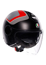 Kask otwarty AGV Eteres Scaglieri szaro-czerwony matowy