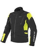 Motocyklowa kurtka tekstylna Dainese Tonale D-Dry® czarno-fluo żółta